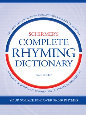 cover image of Schirmer's Complete Rhyming Dictionary